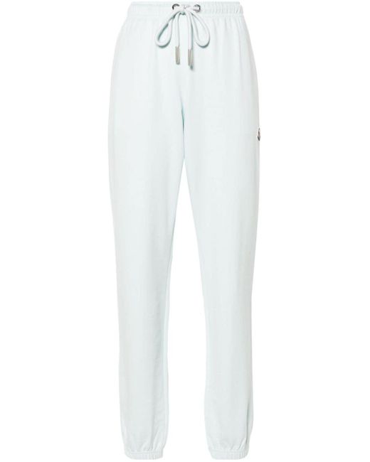 Moncler White Mid-rise Logo-patch Track Pants