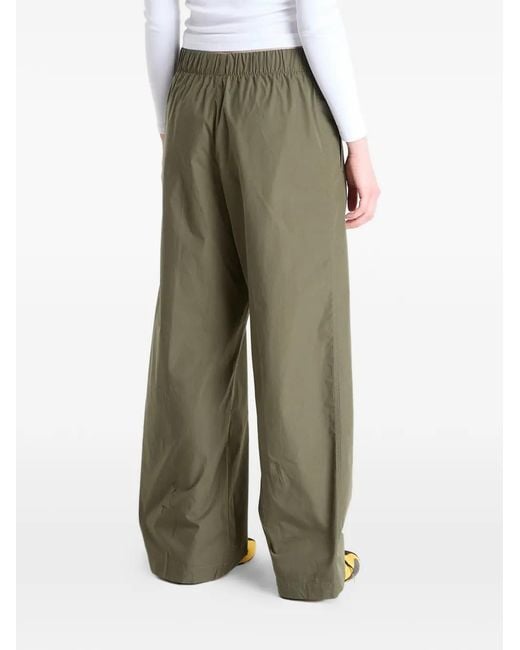 Calvin Klein Green Poplin Ewaist Pull O Elasticated Trousers