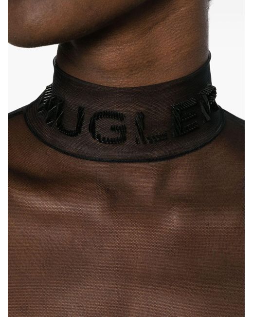Body con logo Mugler de color Gray