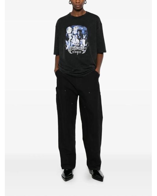Carhartt Black Double Knee Canvas Trousers