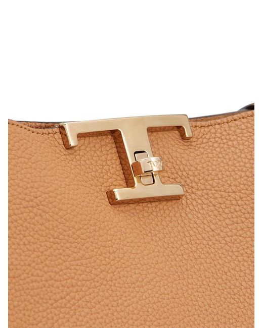 Tod's Brown Medium T Timeless Leather Tote Bag