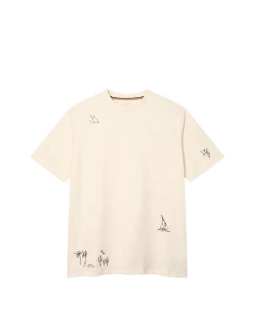 Paul Smith Natural Graphic-Print T-Shirt for men