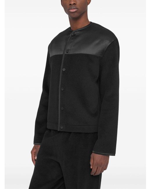 Jil Sander Black Fleece Wool Jacket for men