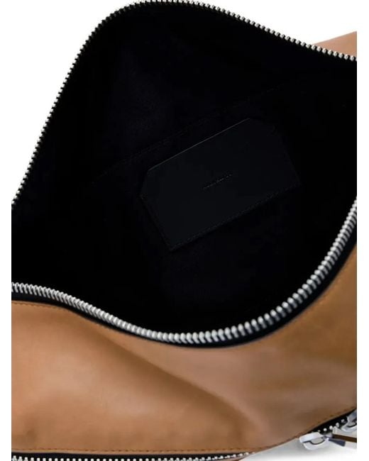 AllSaints Brown Noemie Zip-Detail Tote Bag