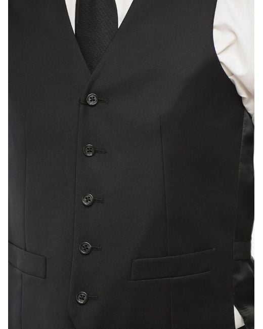 Corneliani Black Button-Front Waistcoat for men