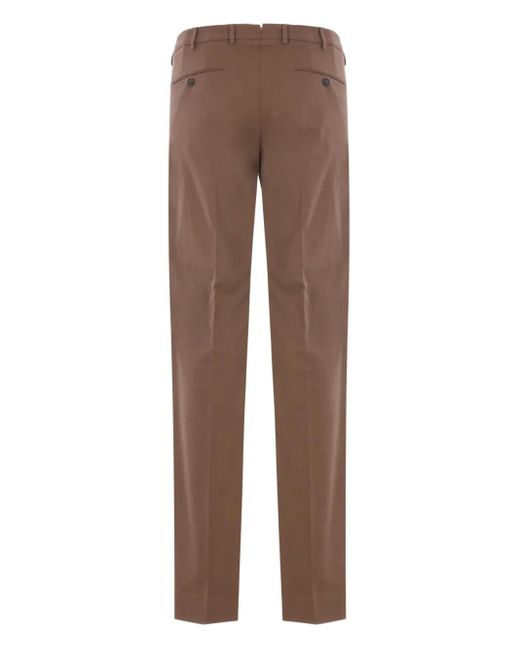 Incotex Brown Button-Fly Trousers for men