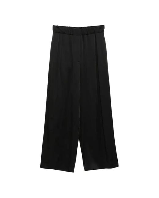 Jil Sander Black Satin Trousers