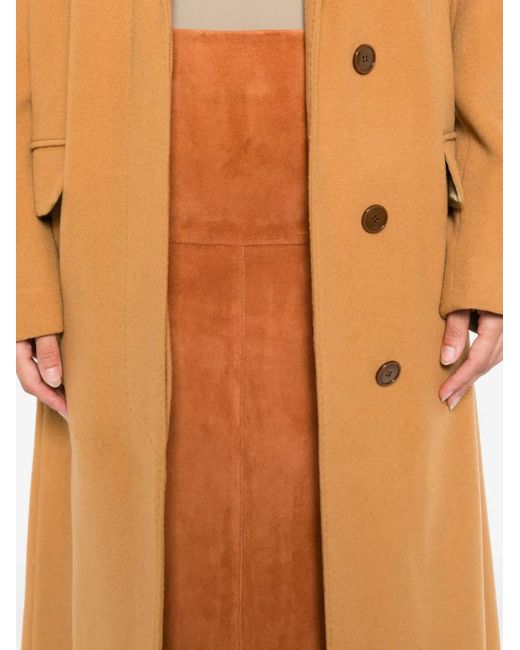 Isabel Marant Orange Suede A-Line Skirt