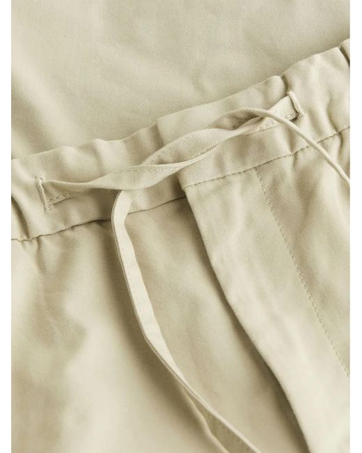 Calvin Klein Natural Tapered Drawstring Trousers for men