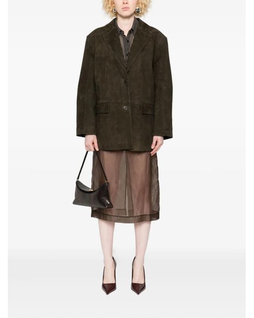 Gestuz Green Suede Blazer