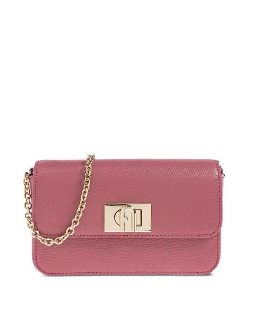 Furla Pink Mini 1927 Umhängetasche mit Kettenriemen