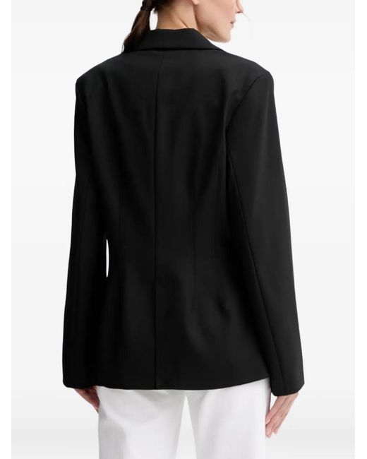 Samsøe & Samsøe Black Notched-Lapel Blazer