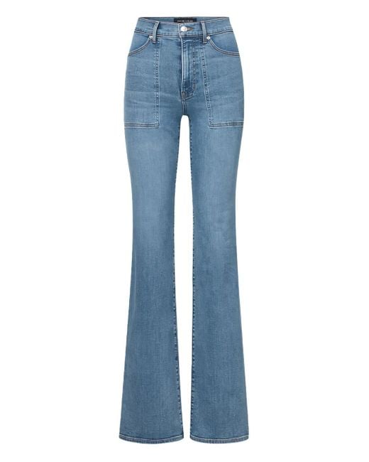 Flared wide-leg jeans Veronica Beard de color Blue