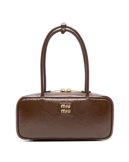 Miu Miu Brown Leather Shoulder Bag