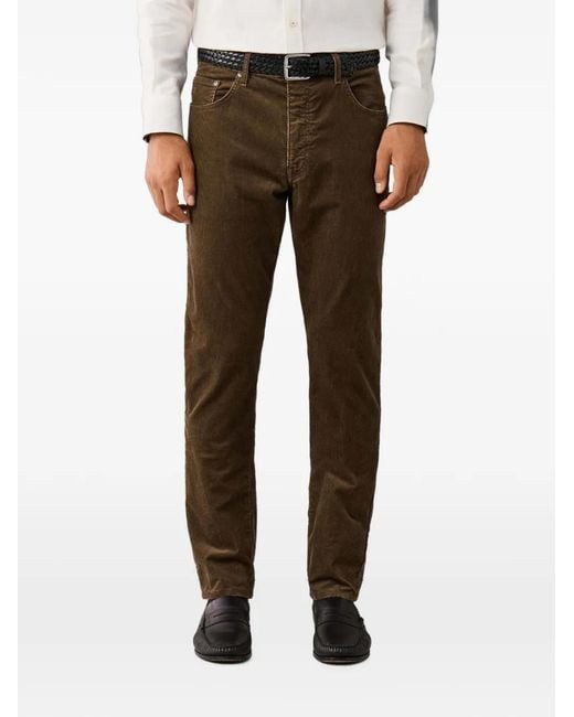 Hackett Trinity Ribfluwelen Broek in het Brown voor heren