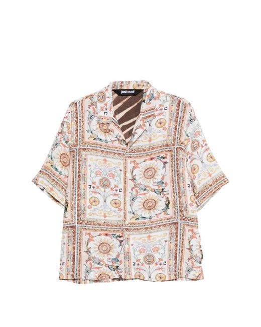 Just Cavalli White Patterned Shirt for men