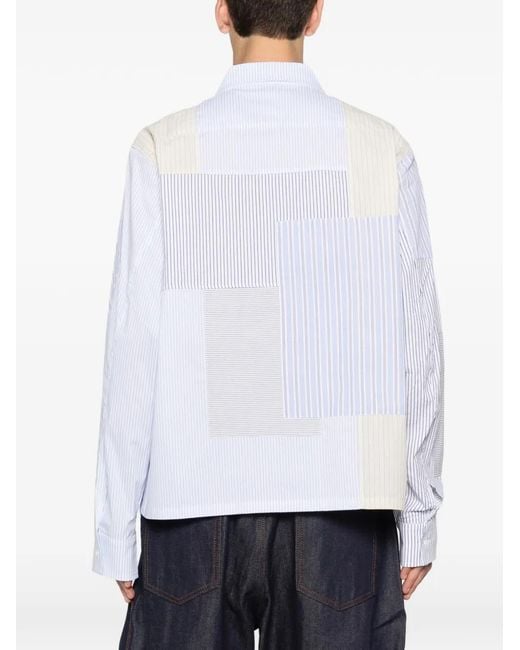 Kidsuper White Striped-Pattern Shirt for men