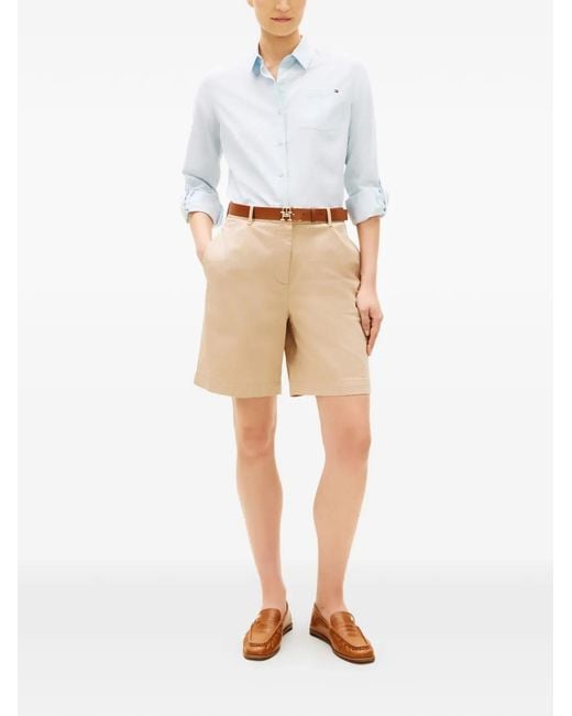 Tommy Hilfiger Natural Buttoned Shorts
