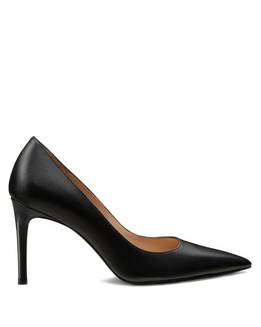 Stuart Weitzman Black 85Mm Stuart Pointed-Toe Stiletto Pumps