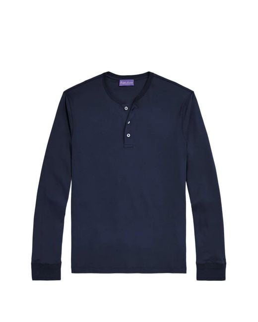 Ralph Lauren Blue Interlock Long-Sleeve T-Shirt for men