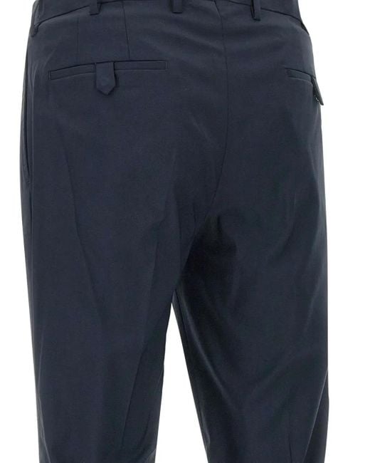 Devore Blue Pleated Trousers for men