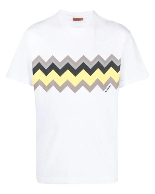 Missoni T-Shirt Mit Grafischem Print in White für Herren