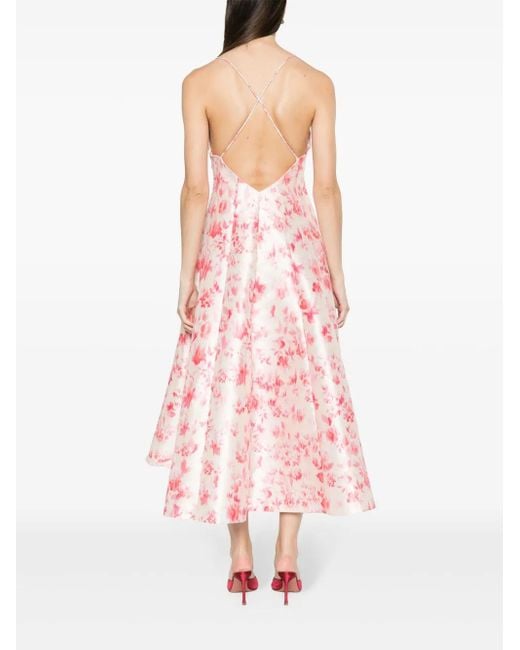 Philosophy Di Lorenzo Serafini Pink Midikleid Mit Blumen-Print