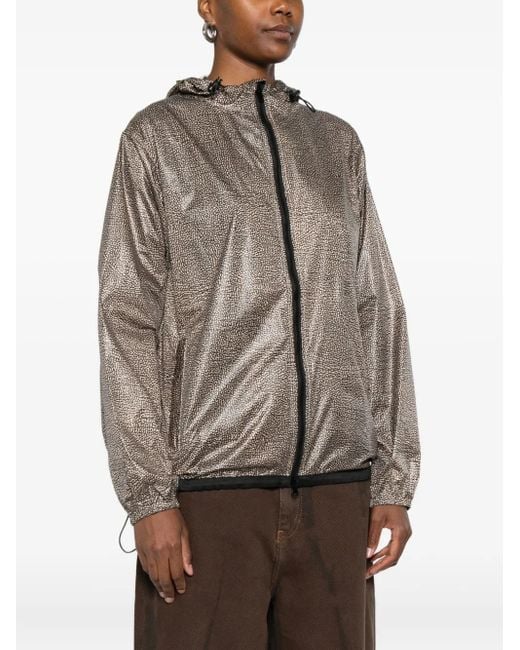 Borbonese Brown Zip-Front Jacket