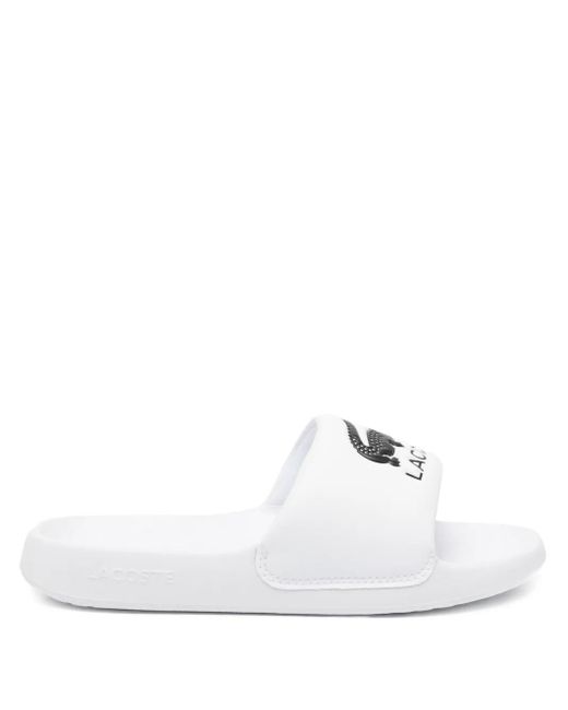 Lacoste White Serve Slides