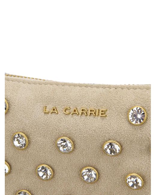 La Carrie Metallic Night Edition Crystal-Embellished Fringed Shoulder Bag