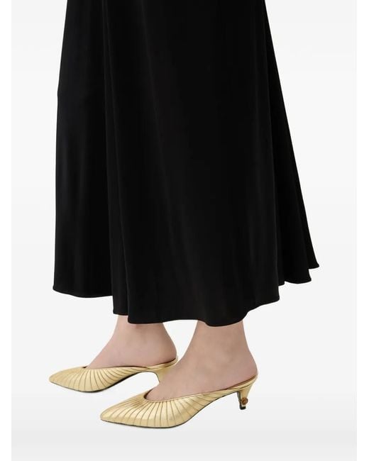 Versace Natural Gianni Metallic-Nappa Mules 55 Mm