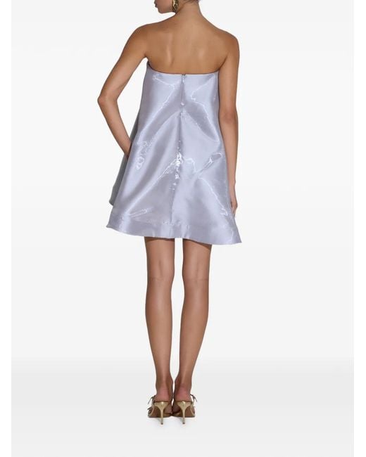 L'idée Blue Strapless Mini Dress