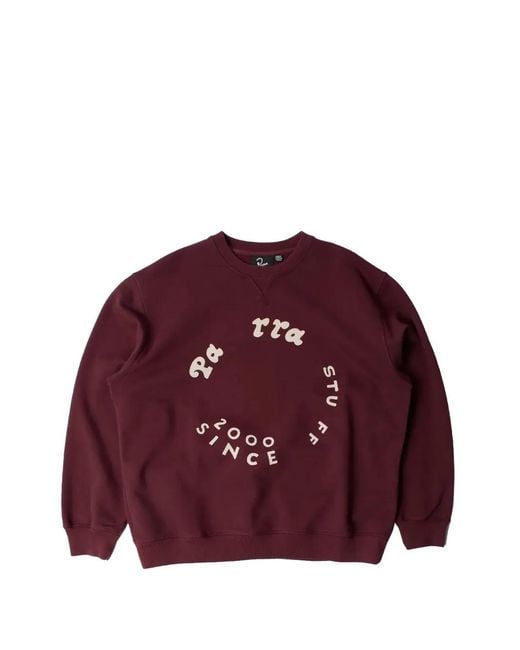 by Parra Purple Gasoline Crew-Neck Sweatshirt for men
