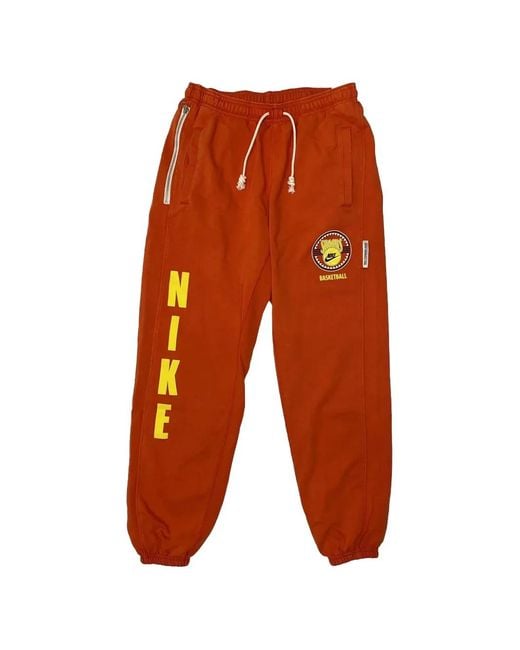 Nike Orange Standard Issue Basketball Track Pants for men