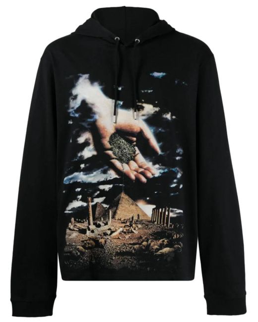 Rabanne Black X Kimura Tsunehisa Graphic-Print Hoodie for men