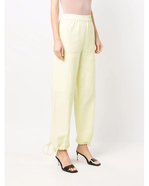Stella McCartney White Drawstring Cuff Track Pants
