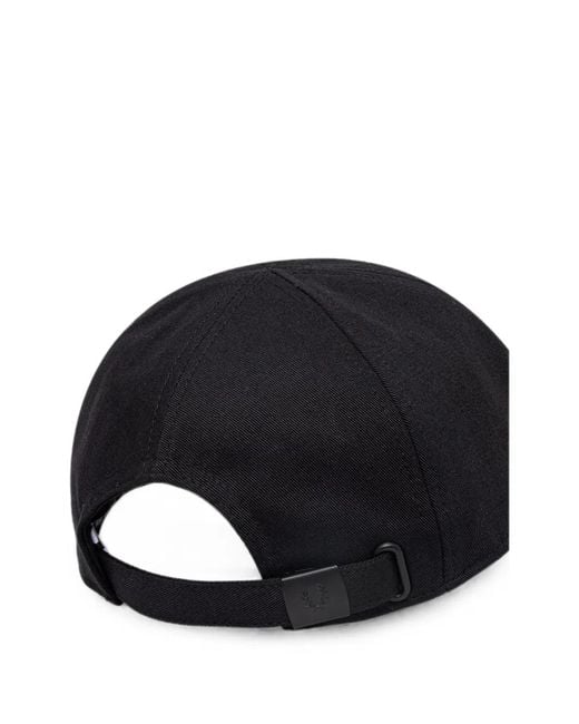 Fred Perry Black Logo-Patch Baseball Cap