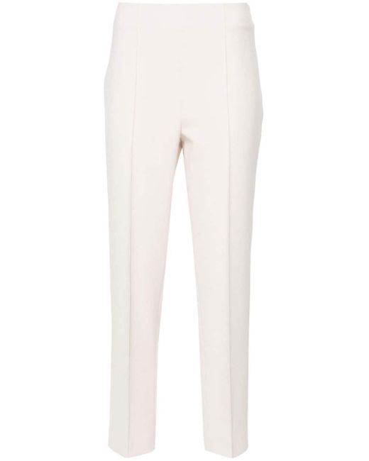 Peserico White Slim-fit Cropped Trousers