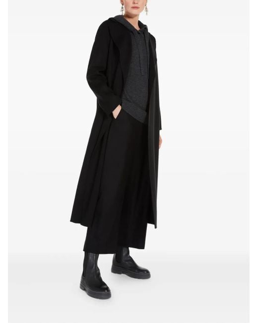 Max Mara Black Belted Wrap Coat