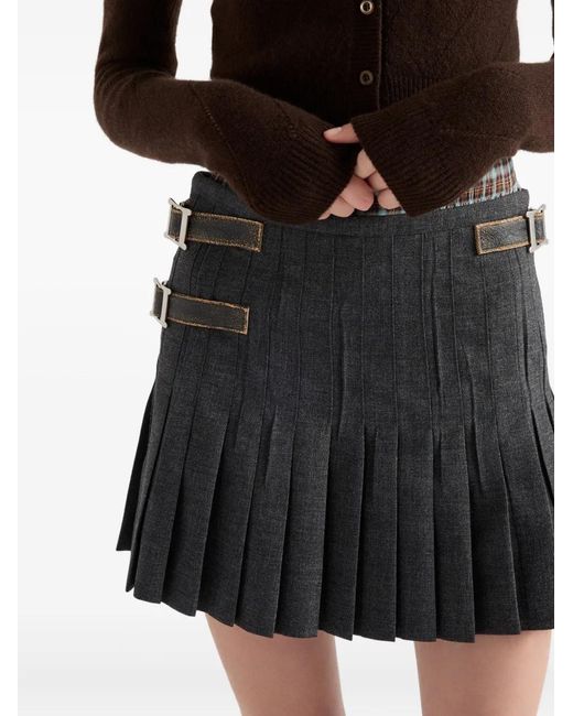 Prada Wollen Mini-Rok in het Black