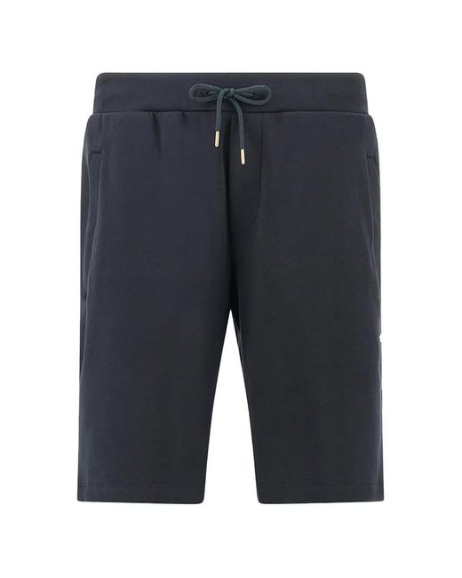 Paul & Shark Blue Fleece Shorts for men