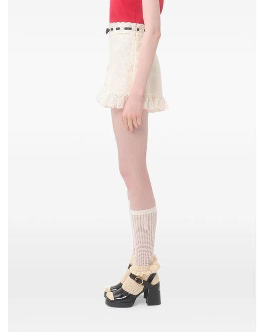 Valentino Garavani Natural Daisy Sangallo Shorts