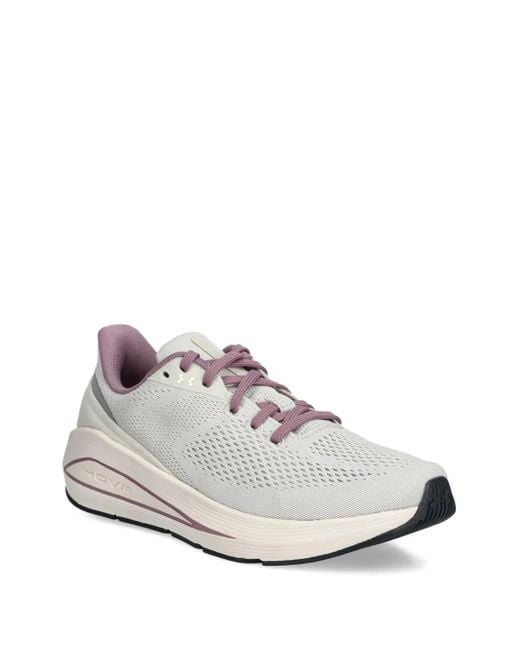 Under Armour White Perforated-Detail Sneakers