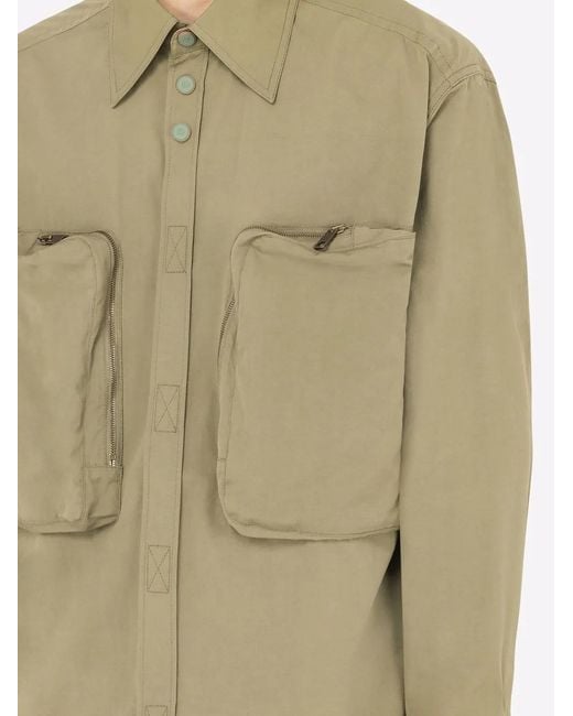 Dolce & Gabbana Green Drawstring-Waist Shirt for men