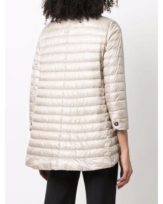 Herno Natural Button-Up Padded Jacket