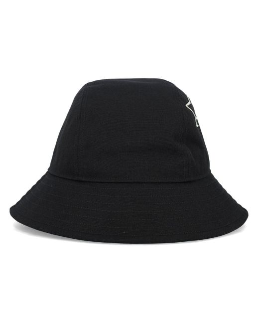 Y-3 Black Yojhi Appliqué Bucket Hat for men