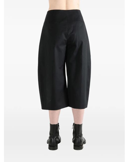 Amomento Gray Cropped Wide-Leg Trousers