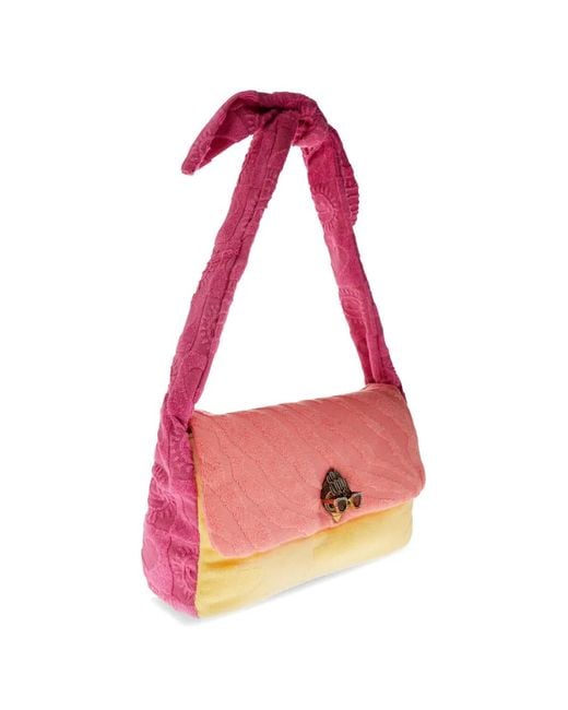 Kurt Geiger Pink Knot-Strap Shoulder Bag