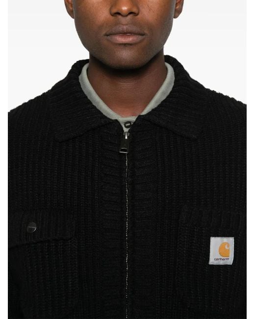 Carhartt Black Logo-Patch Cardigan for men