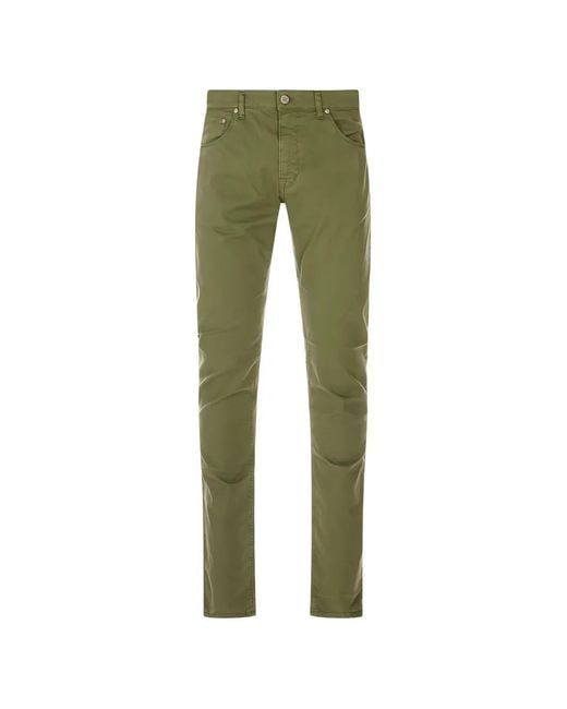 PT Torino Green Logo-Patch Trousers for men